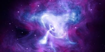 Crab Nebula - Depicts the area around the pulsar inside the Crab Nebula supernova remnantChandra (X-ray), Hubble (Visible), Spitzer (Infrared)