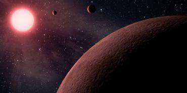 Illustration - Kepler 42 Planetary system with three planets