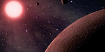 Illustration of an exoplanet Kepler 42