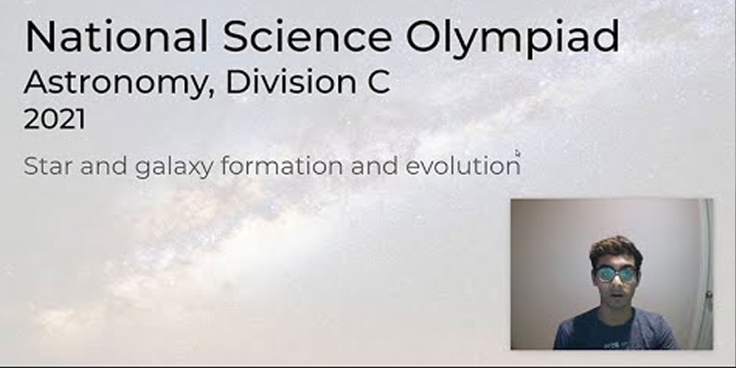 Video still from National Science Olympiad