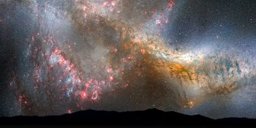 Sky with irregular pattern of color and brightness