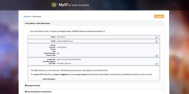 Screen shot of MyST Database