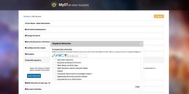 Screen shot of MyST Database