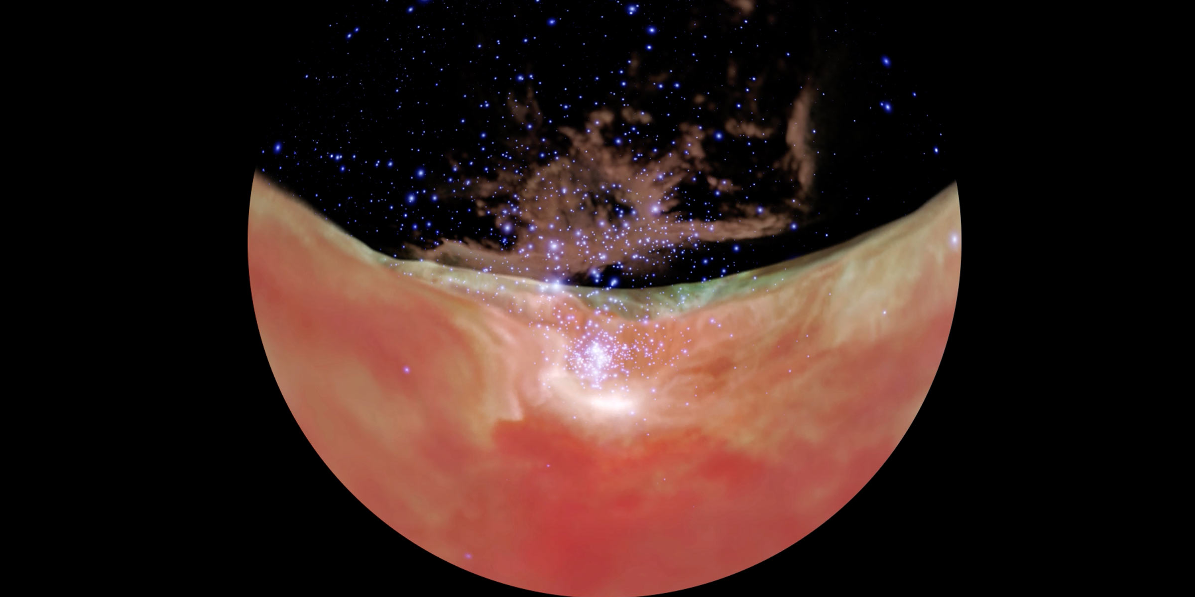 Orion Nebula in Infrared Light (Dome)