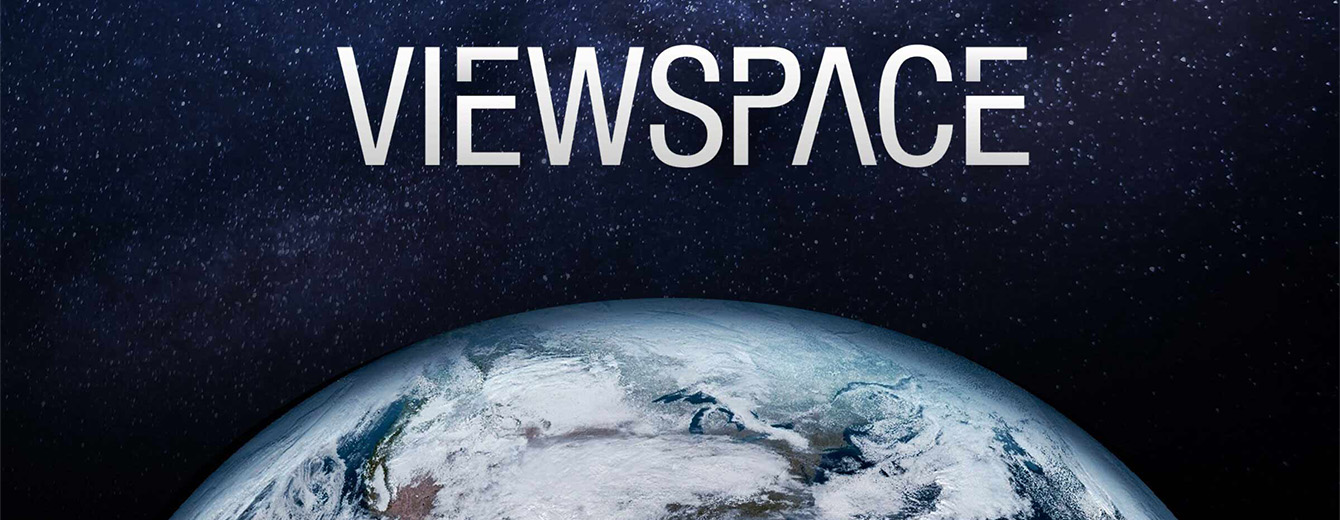 Viewspace logo above Earth image