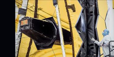 Closeup view of the Webb Telescope