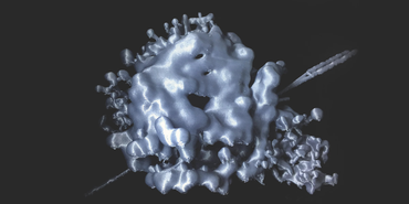 Image of a 3D simulation of supernova remnant Cassiopeia A.
