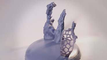 3D printed blue object of M16